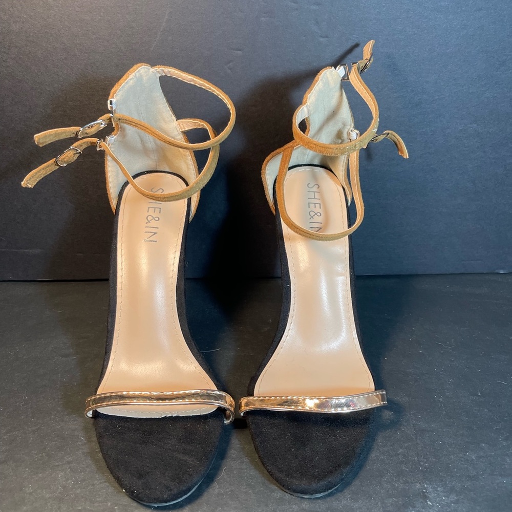 Women’s She&In High Heels Ankle Straps Size 6.5.       T72